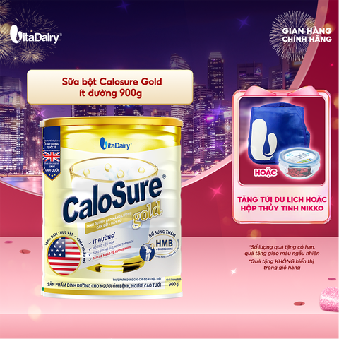  Thực Phẩm Dinh Dưỡng Calosure Gold Ít Đường 900g 