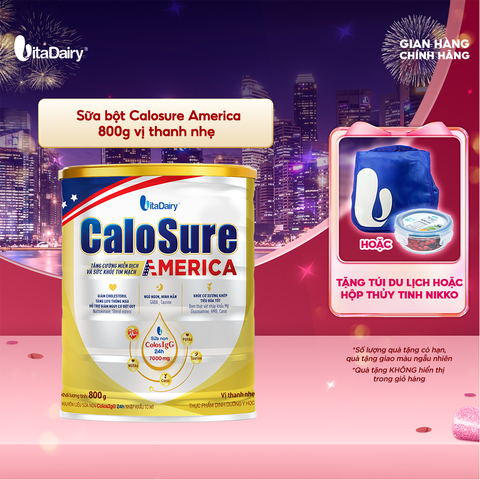  Sữa bột CaloSure America vị thanh nhẹ 800g 