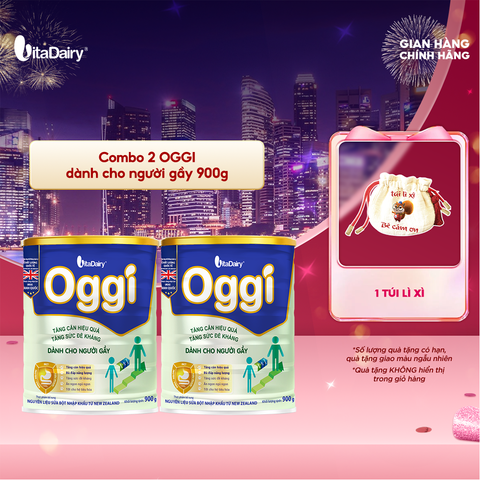  Combo 2 Sữa bột OGGI 900g, hỗ trợ dinh dưỡng cho người cần tăng cân và duy trì vóc dáng - VitaDairy 