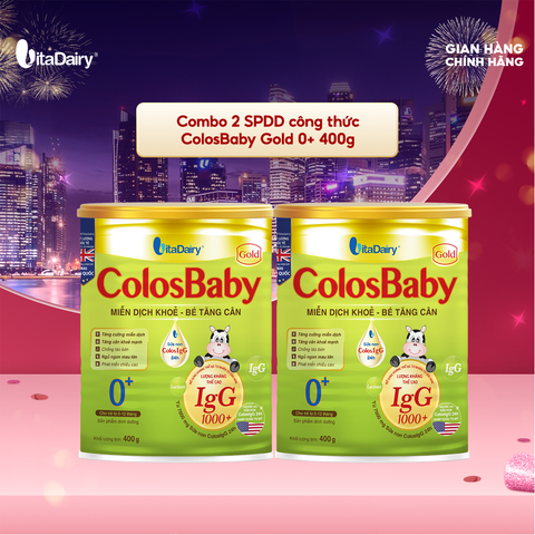  Combo 2 SPDD công thức Colosbaby Gold 0+ 400g 