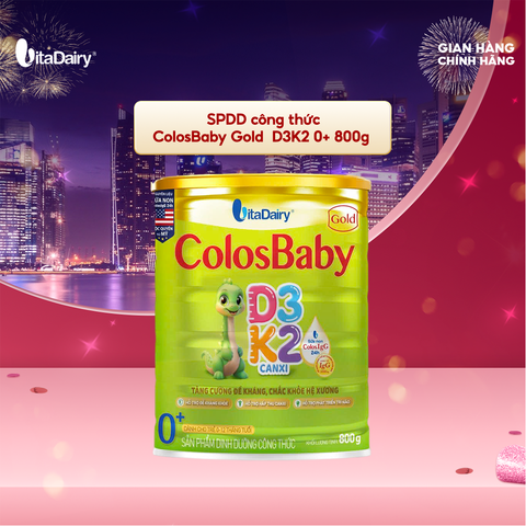  SPDD công thức Colosbaby Gold D3K2 0+ 800g 