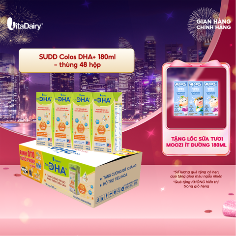  Sữa uống dinh dưỡng Colos DHA+ 180ml thùng 48 hộp - VitaDairy 