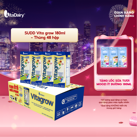  Sữa uống dinh dưỡng Vita grow 180ml - Thùng 48 hộp 