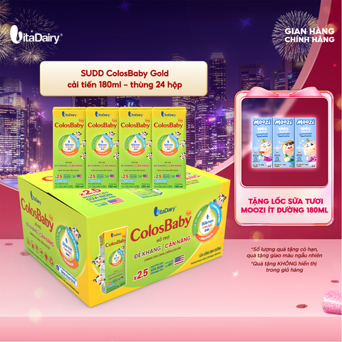  Sữa uống dinh dưỡng ColosBaby Gold cải tiến 180ml - thùng 24 hộp 