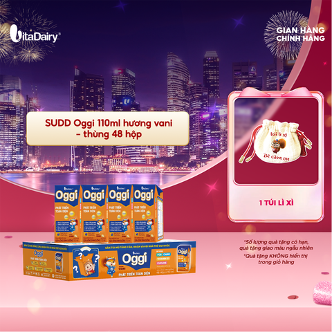 Sữa uống dinh dưỡng Oggi 110ml hương vani - thùng 48 hộp - VitaDairy 