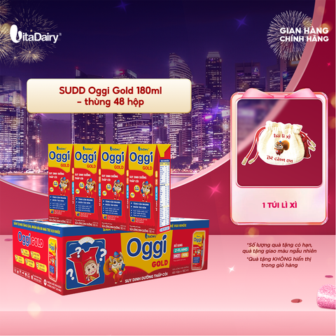  Sữa uống dinh dưỡng Oggi Gold 180ml - thùng 48 hộp - VitaDairy 