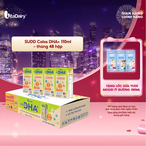  Sữa uống dinh dưỡng Colos DHA+ 110ml - Thùng 48 hộp - VitaDairy 