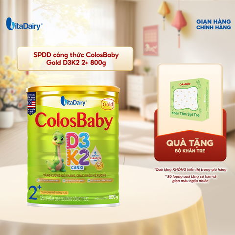  SPDD công thức Colosbaby Gold D3K2 2+ 800g 