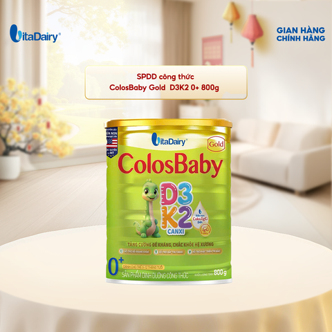  SPDD công thức Colosbaby Gold D3K2 0+ 800g 