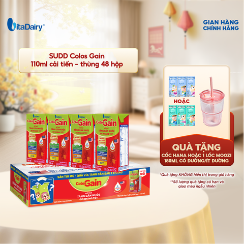  Sữa uống dinh dưỡng ColosGain 110ml cải tiến - thùng 48 hộp - Vitadairy 