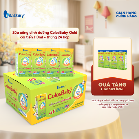  Sữa uống dinh dưỡng ColosBaby Gold cải tiến 110ml - thùng 24 hộp 