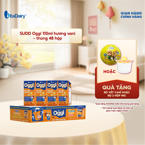  Sữa uống dinh dưỡng Oggi 110ml hương vani - thùng 48 hộp - VitaDairy 