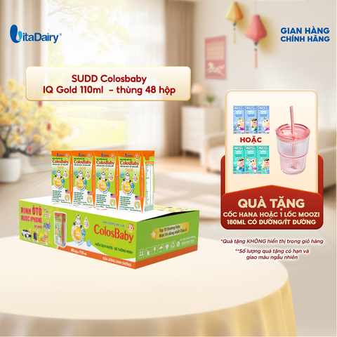 Sữa uống dinh dưỡng ColosBaby IQ Gold 110ml - thùng 48 hộp - VitaDairy 