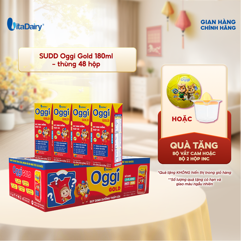  Sữa uống dinh dưỡng Oggi Gold 180ml - thùng 48 hộp - VitaDairy 