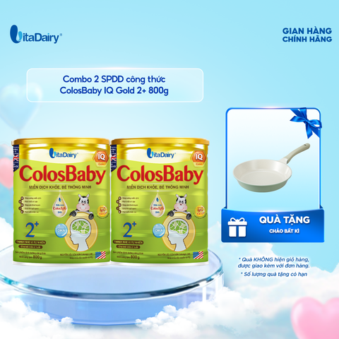  Combo 2 Sữa bột công thức Colosbaby IQ Gold 2+ 800g - VitaDairy 