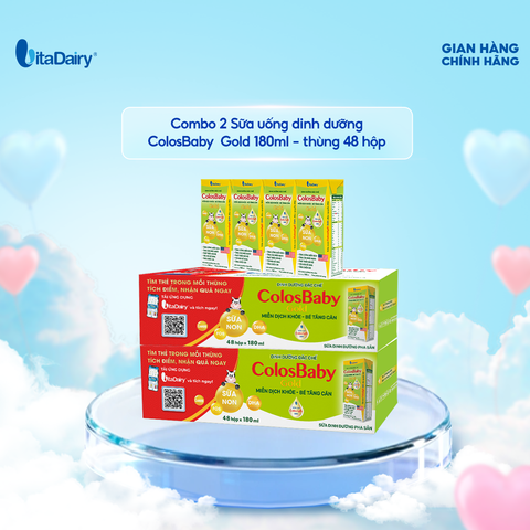  Combo 2 Sữa uống dinh dưỡng Colosbaby Gold 180ml - VitaDairy 