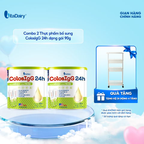  Combo 2 Thực phẩm bổ sung ColosIgG 24h 90g - VitaDairy 
