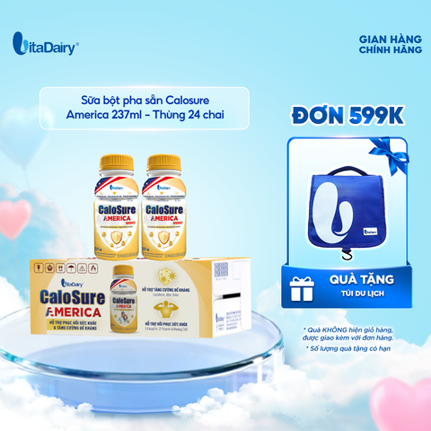  Sữa bột pha sẵn Calosure America thùng 24 chai 237ml - VitaDairy 