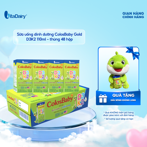  Sữa uống dinh dưỡng ColosBaby Gold D3K2 110ml - thùng 48 hộp 