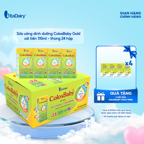  Sữa uống dinh dưỡng ColosBaby Gold cải tiến 110ml - thùng 24 hộp 