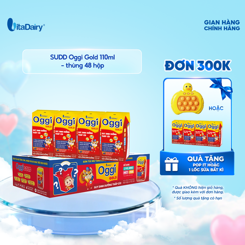  Sữa uống dinh dưỡng Oggi Gold 110ml - thùng 48 hộp - VitaDairy 