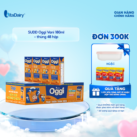  Sữa uống dinh dưỡng Oggi Vani 180ml - Thùng 48 hộp - VitaDairy 