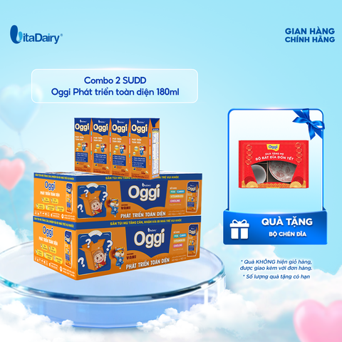  Combo 2 Sữa uống dinh dưỡng Oggi Phát triển toàn diện 180ml - VitaDairy 