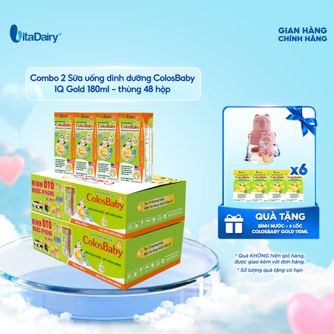  Combo 2 Sữa uống dinh dưỡng Colosbaby IQ Gold 180ml - VitaDairy 