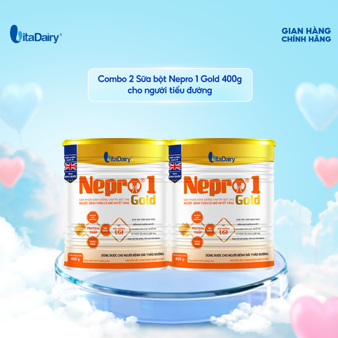  Combo 2 Sữa bột Nepro 1 Gold 400g (cho người tiểu đường) - VitaDairy 