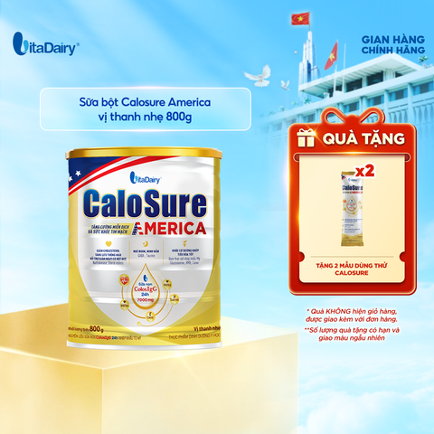  Sữa bột CaloSure America vị thanh nhẹ 800g 