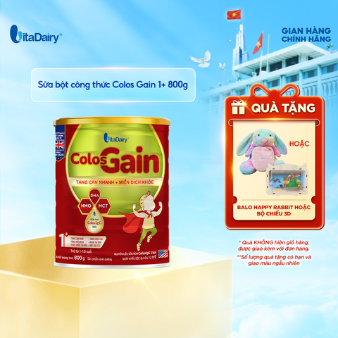  Sữa bột Colos Gain 1+ 800g 