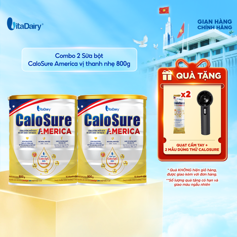  Combo 2 Sữa bột CaloSure America 800g (Vị thanh nhẹ) - VitaDairy 