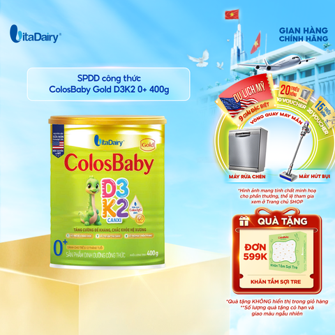  SPDD công thức Colosbaby Gold D3K2 0+ 400g 