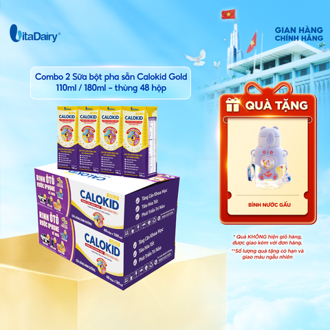  Combo 2 Sữa uống dinh dưỡng Calokid Gold 180ml - VitaDairy 
