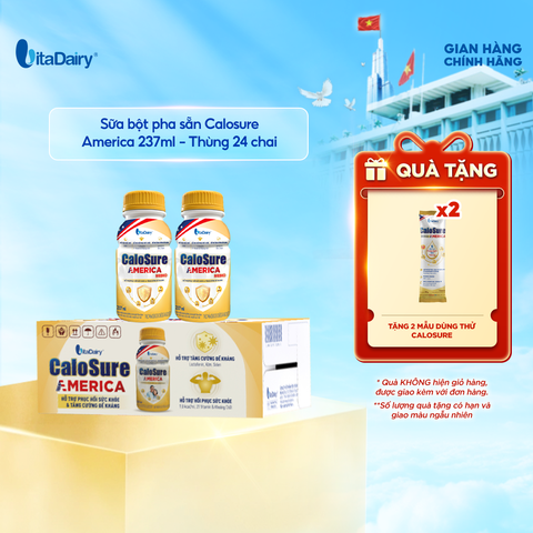  Sữa bột pha sẵn Calosure America thùng 24 chai 237ml - VitaDairy 