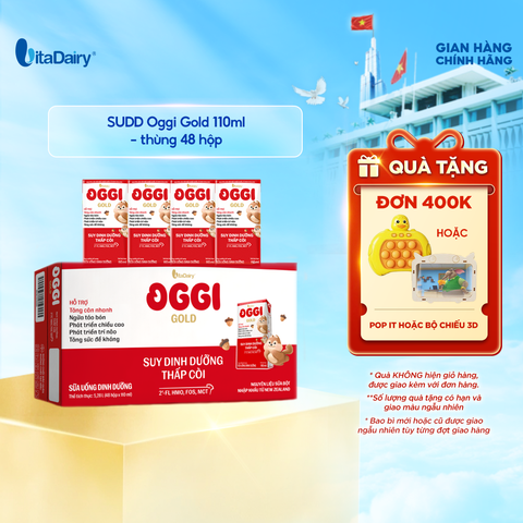  Sữa uống dinh dưỡng Oggi Gold 110ml - thùng 48 hộp - VitaDairy 
