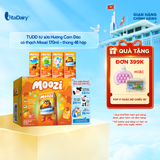  Thức uống dinh dưỡng từ sữa Hương Cam Đào có thạch Moozi 170ml - Thùng 48 hộp 
