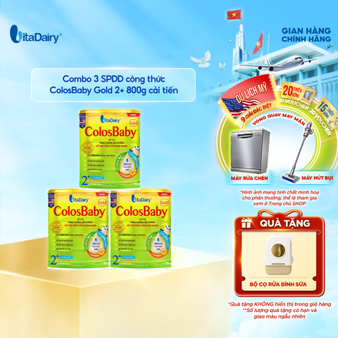  Combo 3 SPDD công thức ColosBaby Gold 2+ 800g (Cải tiến) 