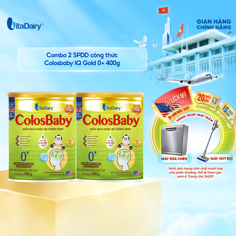  Combo 2 SPDD công thức Colosbaby IQ Gold 0+ 400g 