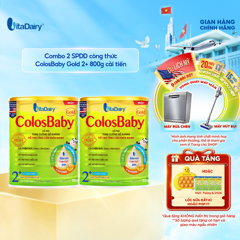  Combo 2 SPDD công thức ColosBaby Gold 2+ 800g (Cải tiến) 