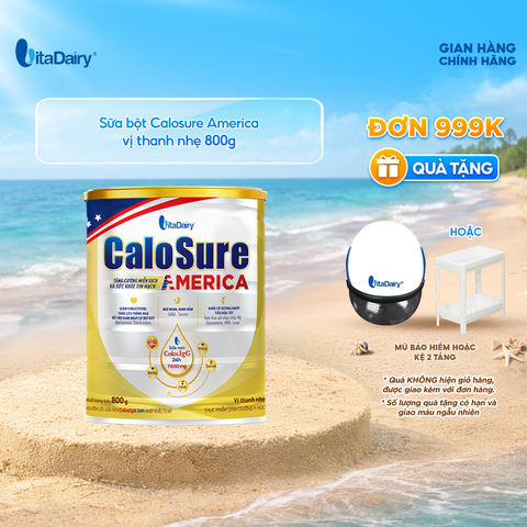  Sữa bột CaloSure America vị thanh nhẹ 800g 