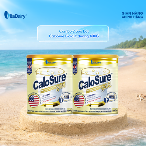  Combo 2 Sữa bột Calosure Gold ít đường 400g- VitaDairy 