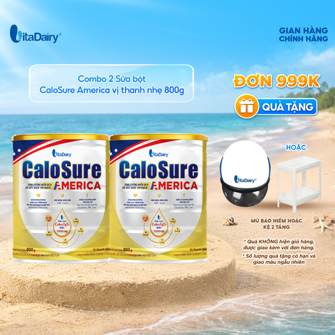  Combo 2 Sữa bột CaloSure America 800g (Vị thanh nhẹ) - VitaDairy 