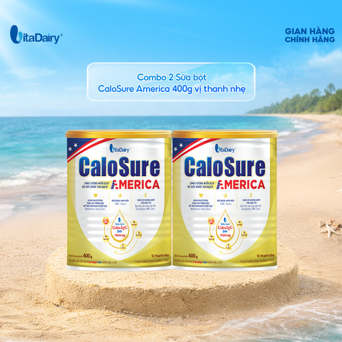  Combo 2 Sữa bột CaloSure America 400g (Vị thanh nhẹ)- VitaDairy 