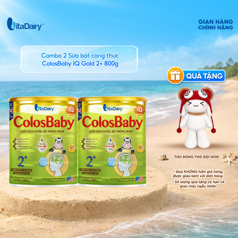  Combo 2 Sữa bột công thức Colosbaby IQ Gold 2+ 800g - VitaDairy 