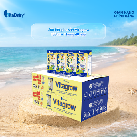  Combo 2 Sữa uống dinh dưỡng Vitagrow 180ml - VitaDairy 
