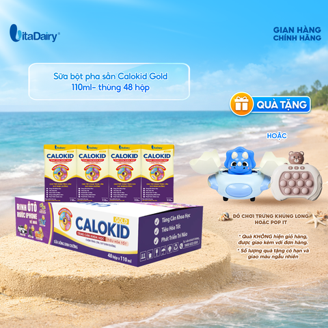  Sữa uống dinh dưỡng Calokid Gold 110ml - thùng 48 hộp - VitaDairy 
