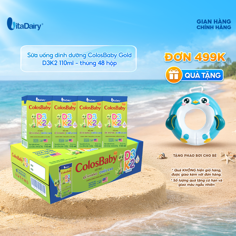  Sữa uống dinh dưỡng ColosBaby Gold D3K2 110ml - thùng 48 hộp 