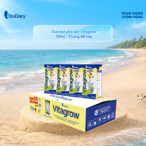  Sữa uống dinh dưỡng Vita grow 110ml - thùng 48 hộp - VitaDairy 