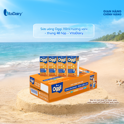  Sữa uống dinh dưỡng Oggi 110ml hương vani - thùng 48 hộp - VitaDairy 